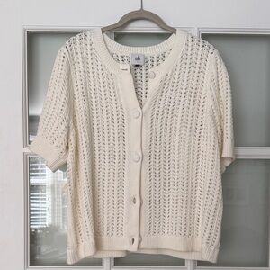 CAbi Women's Ivory Knit Cardigan